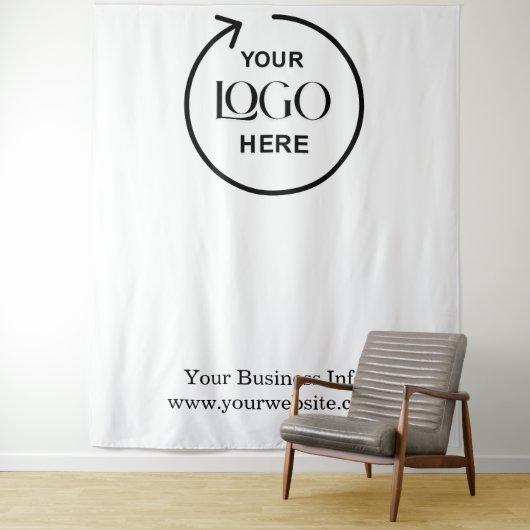 Witte achtergrond – Custom Business Logo Design Wandkleed (In situ)