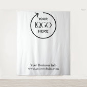 Witte achtergrond – Custom Business Logo Design Wandkleed (Voorkant)