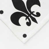 Witte Achtergrond Fleur-de-lis Patroonontwerp Fleece Deken (Hoek)