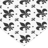 Witte Achtergrond Fleur-de-lis Patroonontwerp Korte Tafelloper (Hoek)