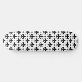 Witte Achtergrond Fleur-de-lis Patroonontwerp Persoonlijk Skateboard (Horizontaal)