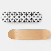 Witte Achtergrond Fleur-de-lis Patroonontwerp Persoonlijk Skateboard (Horizontaal)