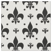 Witte Achtergrond Fleur-de-lis Patroonontwerp Stof (Close Up)