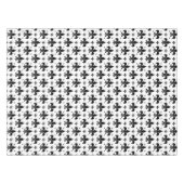 Witte Achtergrond Fleur-de-lis Patroonontwerp Tafelkleed (Voorkant (Horizontaal))