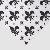 Witte Achtergrond Fleur-de-lis Patroonontwerp Tissuepapier (Detail)