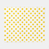 Witte achtergrond gele stippen fleece deken (Voorkant (Horizontaal))