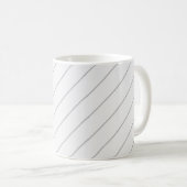 Witte achtergrond gestreepte patroon koffiemok (Voorkant rechts)