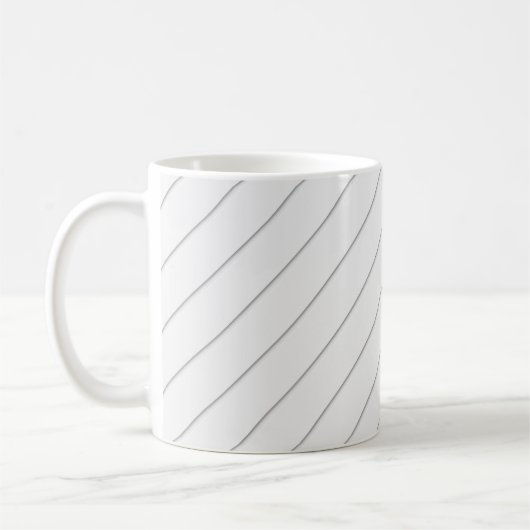 Witte achtergrond gestreepte patroon koffiemok (Links)