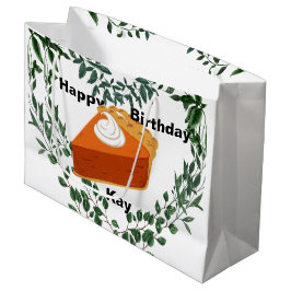 Witte achtergrond groen cake ijs groot cadeauzakje