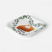 Witte achtergrond groen cake ijs papieren bordje (Gebogen)