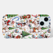 Witte Achtergrond Kerst Decoratiepatroon Case-Mate iPhone Case (Achterkant (horizontaal))
