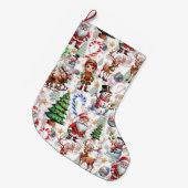 Witte Achtergrond Kerst Decoratiepatroon Grote Kerstsok (Voorkant (Hangend))