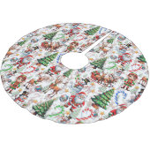 Witte Achtergrond Kerst Decoratiepatroon Kerstboom Rok (Gekanteld)