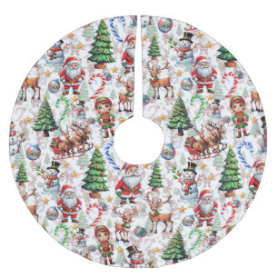 Witte Achtergrond Kerst Decoratiepatroon Kerstboom Rok