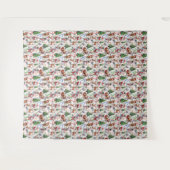 Witte Achtergrond Kerst Decoratiepatroon Wandkleed (Voorkant (horizontaal))