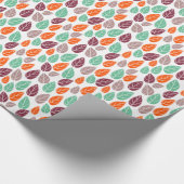 Witte achtergrond kleurrijke bloemen cadeaupapier (Hoek)