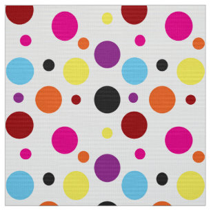 Witte achtergrond kleurrijke polka stippen patroon stof