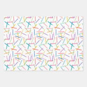 Witte Achtergrond Kleurrijke Terug naar School Pat Inpakpapier Vel (Voorkant 3)