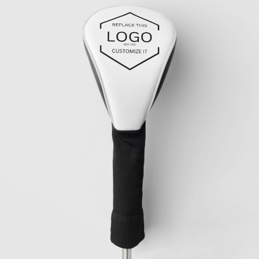 Witte Achtergrond Logo Zakelijke Promotie Golfheadcover (Voorkant)
