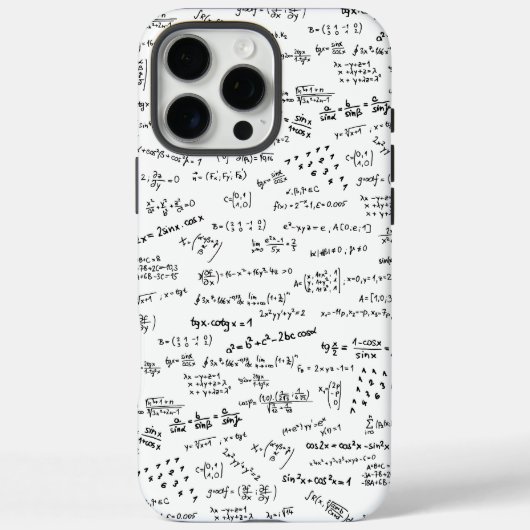 Witte achtergrond mathemaformules vergelijkingen Case-Mate iPhone case (Achterkant)