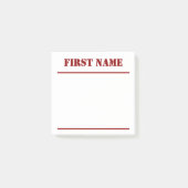 Witte achtergrond met donkerrode, rode, blauwe, aa post-it® notes (Voorkant)