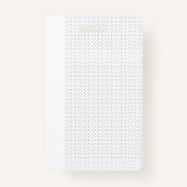 Witte achtergrond met een zich herhalend patroon v badge (Voorkant)