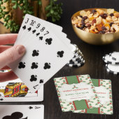 Witte achtergrond met maretak en bericht pokerkaarten (Insitu)