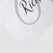 Witte achtergrond met monogram tissuepapier (Detail)