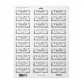Witte achtergrond met winters sneeuw - Retouradres Etiket (Full Sheet)