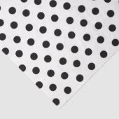 Witte achtergrond met zwarte poolpunten tissuepapier (Detail)