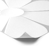 Witte achtergrond papierbloem poster (Hoek)