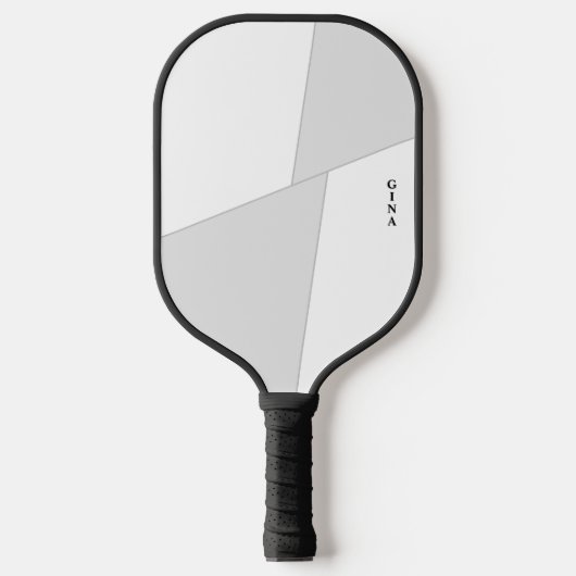 Witte Achtergrond Pickleball Paddle met Naam (Voorkant)