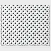 Witte achtergrond Polka Dots Design Cadeaupapier (Vlak)