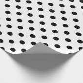 Witte achtergrond Polka Dots Design Cadeaupapier (Hoek)