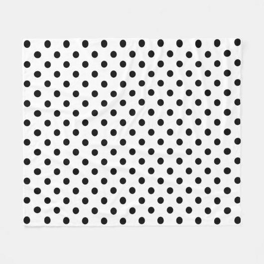 Witte achtergrond Polka Dots Design Fleece Deken (Voorkant (Horizontaal))