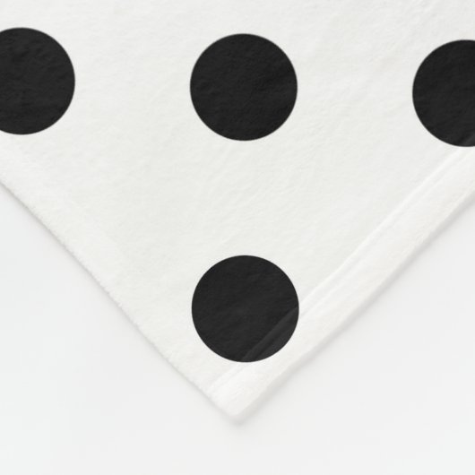 Witte achtergrond Polka Dots Design Fleece Deken (Hoek)