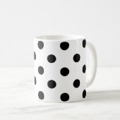 Witte achtergrond Polka Dots Design Koffiemok (Voorkant rechts)