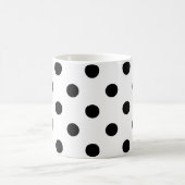 Witte achtergrond Polka Dots Design Koffiemok (Center)