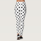 Witte achtergrond Polka Dots Design Leggings (Achterkant)
