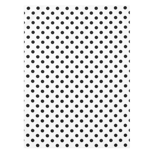 Witte achtergrond Polka Dots Design Tafelkleed (Voorkant)