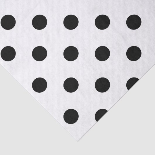 Witte achtergrond Polka Dots Design Tissuepapier (Detail)