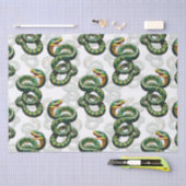 Witte Achtergrond Slangenpatroon Ontwerp Tissuepapier (Craft)