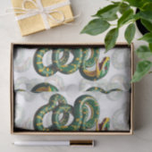Witte Achtergrond Slangenpatroon Ontwerp Tissuepapier (Geschenk)