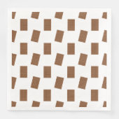 Witte achtergrond van chocolade-bars servet (Voorkant)