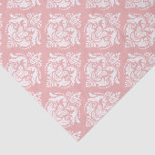 Witte achtergrond van Damasmaskers Patroon Aangepa Tissuepapier (Detail)