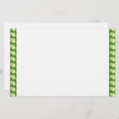 Witte achtergrond van de rand van Lily van de Pase Briefpapier (Voorkant / Achterkant)