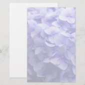 Witte achtergrond van hydrangeenbloem briefpapier (Voorkant / Achterkant)