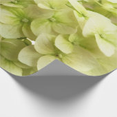 Witte achtergrond van hydrangeenbloem cadeaupapier (Hoek)