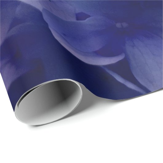 Witte achtergrond van hydrangeenbloem cadeaupapier (Rol Hoek)
