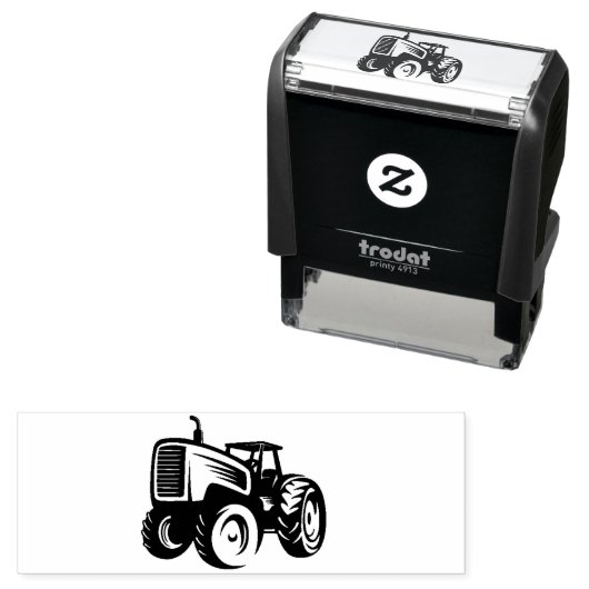 Witte achtergrond van trekkerschets  zelfinktende stempel (In situ)